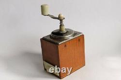 Antique Bulgarian Wooden Coffee Grinder 1900's