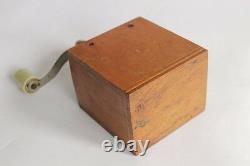 Antique Bulgarian Wooden Coffee Grinder 1900's