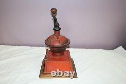 Antique C. 1900 Griswold Grand Union Tea Co. Cast Iron Coffee Grinder Mill Sign