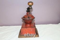 Antique C. 1900 Griswold Grand Union Tea Co. Cast Iron Coffee Grinder Mill Sign