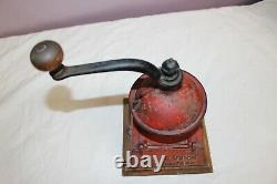 Antique C. 1900 Griswold Grand Union Tea Co. Cast Iron Coffee Grinder Mill Sign