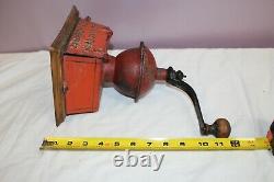 Antique C. 1900 Griswold Grand Union Tea Co. Cast Iron Coffee Grinder Mill Sign