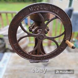 Antique C. S. Bell Company Grist Mill #2, Grain Grinding Mill, Coffee Grinder