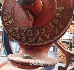 Antique CAST IRON STAR MILL PHILADELPHIA COFFEE GRINDER by Henry Troemer. 1885