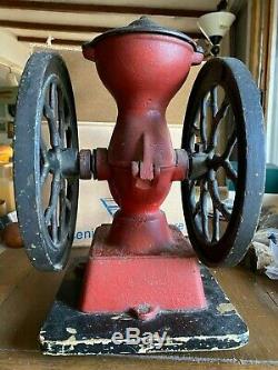Antique CHARLES PARKER Cast Iron Coffee Grinder Mill, Meriden, Conn