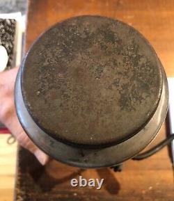 Antique COFFEE GRINDER BRIGHTON WALL MOUNT ORNATE METAL WOOD HANDLE PREMIER JAR