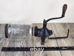 Antique Cast Iron Arcade #25 Wall Mount Coffee Grinder with Original Lid
