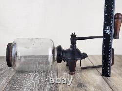 Antique Cast Iron Arcade #25 Wall Mount Coffee Grinder with Original Lid