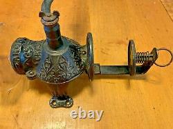 Antique Cast Iron Arcade Crystal No. 1 Wall Mounted Coffee Grinder Original