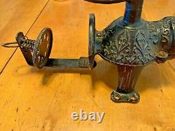 Antique Cast Iron Arcade Crystal No. 1 Wall Mounted Coffee Grinder Original