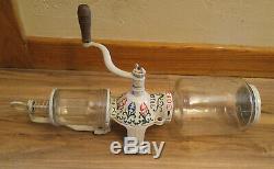 Antique Cast Iron Arcade Crystal No. 3 Cast Iron Coffee Grinder Mill, Repainted