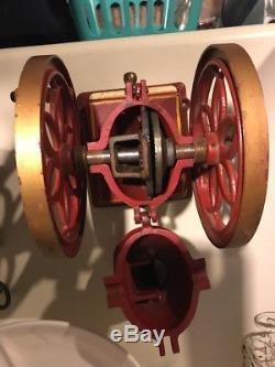 Antique Cast Iron COFFEE GRINDER Double Wheel Vintage John Wright Inc. Display
