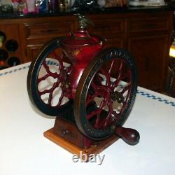 Antique Cast Iron Charles Parker No. 200 2 Wheel Coffee Grinder