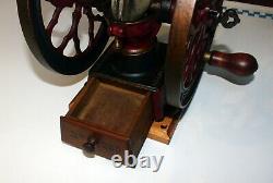 Antique Cast Iron Charles Parker No. 200 2 Wheel Coffee Grinder