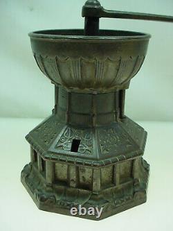 Antique Cast Iron Coffee Grinder Archibald Kenrick & Sons MILL House Shaped