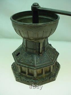 Antique Cast Iron Coffee Grinder Archibald Kenrick & Sons MILL House Shaped