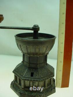 Antique Cast Iron Coffee Grinder Archibald Kenrick & Sons MILL House Shaped