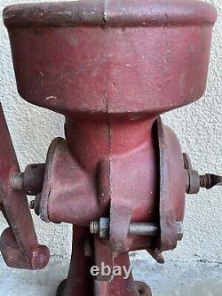 Antique Cast Iron Coffee Grinder Original Patina Industrial Primitive 2 MB