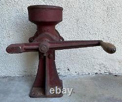 Antique Cast Iron Coffee Grinder Original Patina Industrial Primitive 2 MB