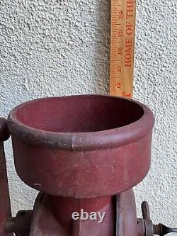 Antique Cast Iron Coffee Grinder Original Patina Industrial Primitive 2 MB