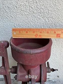 Antique Cast Iron Coffee Grinder Original Patina Industrial Primitive 2 MB