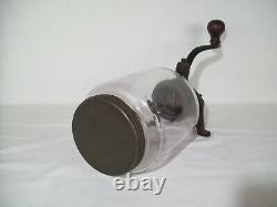 Antique Cast Iron Coffee Grinder Primitive Wall Mount Hand Crank Unit