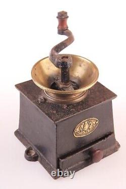 Antique Cast Iron Coffee Grinder WILLIAM COTTON UK 1890's Heavy/Rare