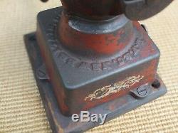 Antique Cast Iron Coffee Mill Grinder Landers Frary & Clark 11 Working Conditon