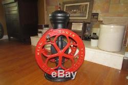 Antique Cast Iron ELGIN NATIONAL COFFEE MILL Coffee Grinder #1998DR