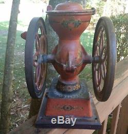 Antique Cast Iron Enterprise Coffee Double Grinder Mill No. 2 Original Paint