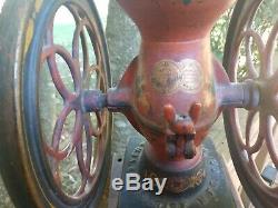 Antique Cast Iron Enterprise Coffee Double Grinder Mill No. 2 Original Paint