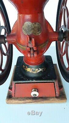 Antique Cast Iron Enterprise Coffee Double Wheel Grinder Mill No. 2 Original