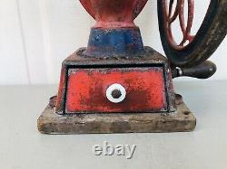 Antique Cast Iron Enterprise Double Wheel Small Coffee Grinder Mill