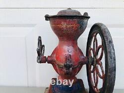 Antique Cast Iron Enterprise Double Wheel Small Coffee Grinder Mill