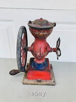 Antique Cast Iron Enterprise Double Wheel Small Coffee Grinder Mill