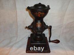 Antique Cast Iron Enterprise Manufacturing Co. Coffee Mill/Grinder, Black Paint