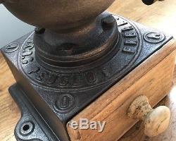 Antique Cast Iron French Coffee Grinder mill Peugeot Vintage
