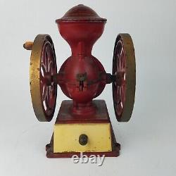 Antique Cast Iron John Wright Inc. Wrightsville Double Wheel Coffee Grinder Mill