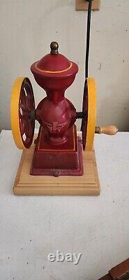 Antique Cast Iron John Wright Inc. Wrightsville Double Wheel Coffee Grinder Mill