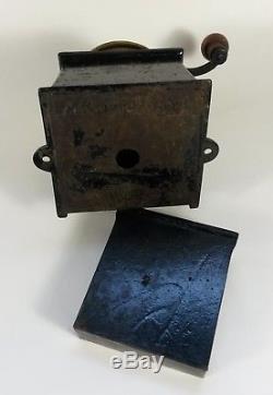 Antique Cast Iron Kenrick & Sons No. 2 Victorian Coffee MILL Grinder