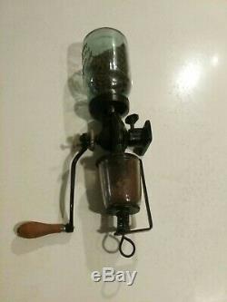 Antique Cast Iron Landers Frary Clark Universal No 24 Wall Mount Coffee Grinder