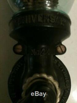 Antique Cast Iron Landers Frary Clark Universal No 24 Wall Mount Coffee Grinder