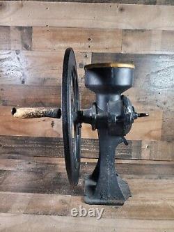 Antique Cast Iron No. 2 Coffee Corn Grist Mill Grinder Single Wheel