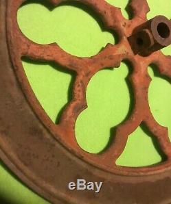 Antique Cast Iron Wheel Coffee Grinder Large