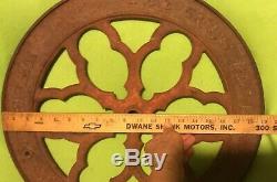 Antique Cast Iron Wheel Coffee Grinder Large