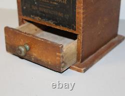 Antique Challenge 1Lb. Wooden Box Coffee Grinder