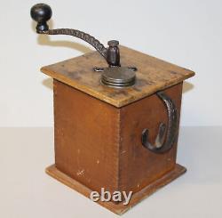 Antique Challenge 1Lb. Wooden Box Coffee Grinder