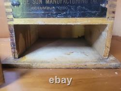 Antique Challenge Coffee Mill 1080 Sun Manufacturer Steel Alloy Buhrs USA READ