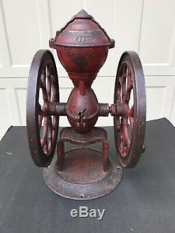 Antique Charles Parker Cast Iron Coffee Grinder Mill