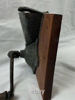 Antique Charles Parker Co. Cast Iron No. 60 Wall Mount Coffee Grinder with Lid